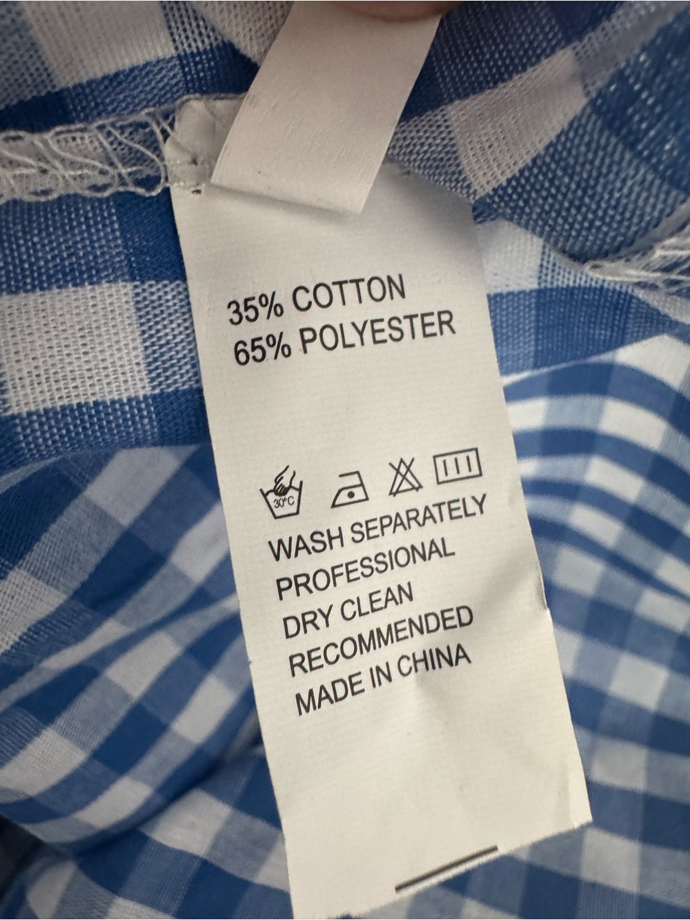 Rosa Clothing Gingham Check Plaid Ruffled Detail Shirt Blouse New - Picture 6 of 7